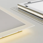 Bathroom Mirror with 3000K Warm White Light and Wall Switch, 80x60cm