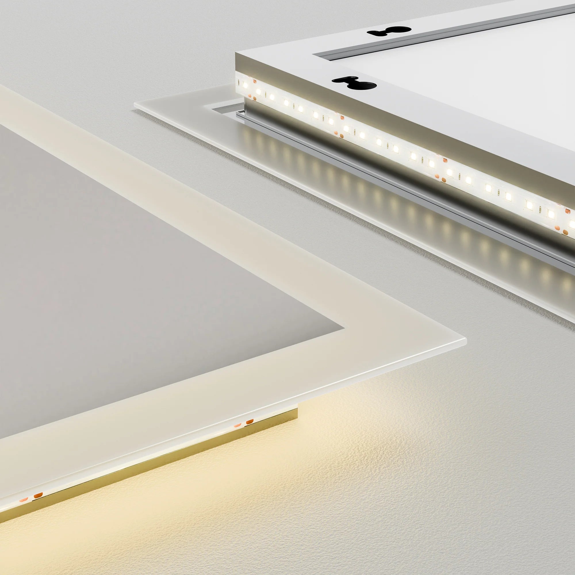 Bathroom Mirror with 3000K Warm White Light and Wall Switch, 80x60cm