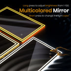 Bathroom Mirror 80x60cm with 3000K/4000K/6500K Touch+Dimmable+Demister