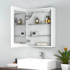 LED Aluminium Mirror Cabinet with Demister Pad and Shaver Socket