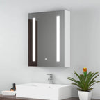 LED Aluminium Mirror Cabinet with Demister Pad and Shaver Socket