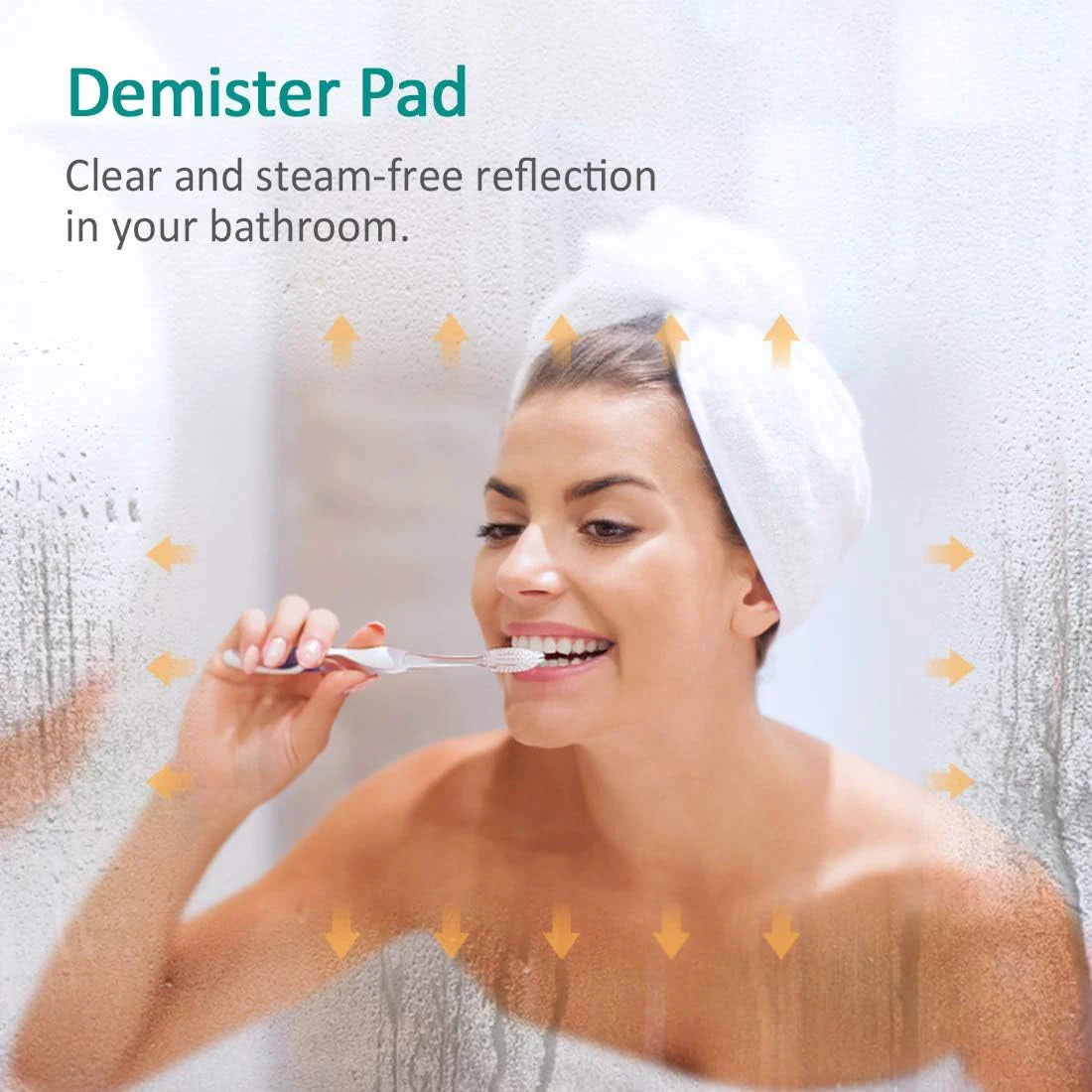 LED Bathroom Mirror with Demister, Double LED Light Strips