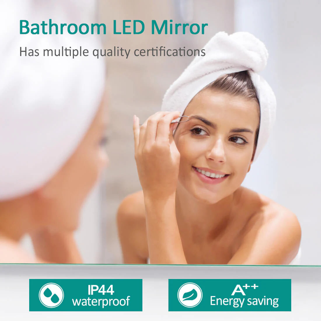 Round Mirror with LED Illuminated and Demister