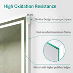 LED Bathroom Mirror with Demister, Double LED Light Strips