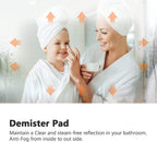 LED Illuminated Bathroom Mirror, with Demister and Shaver Socket, Vertical/Horizontal Hanging