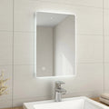 Bathroom Mirror with Rounded Corners, Demister, 6500K, Hang Vertically/Horizontally