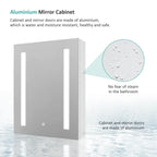 LED Aluminium Mirror Cabinet with Demister Pad and Shaver Socket